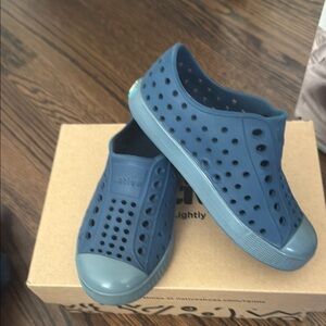 Native Shoes Blue Water Shoes Slip-On Perforated Design